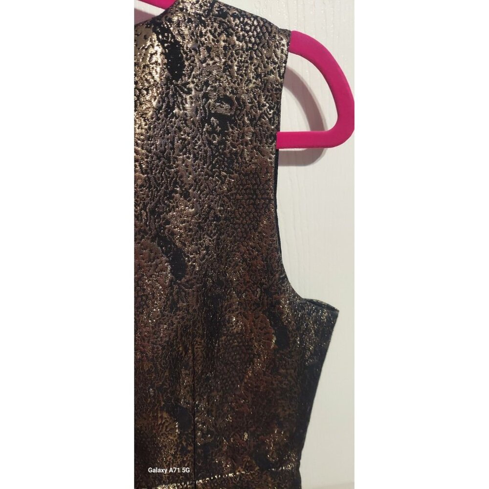 Romeo &‎ Juliet Couture Dress Black Gold Sleeveless Size L Party Homecoming NWT - Picture 7 of 15